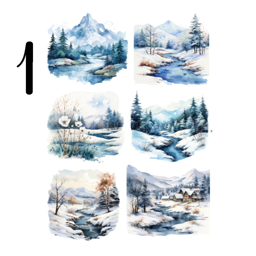Winter Landscapes Sticker Sheet
