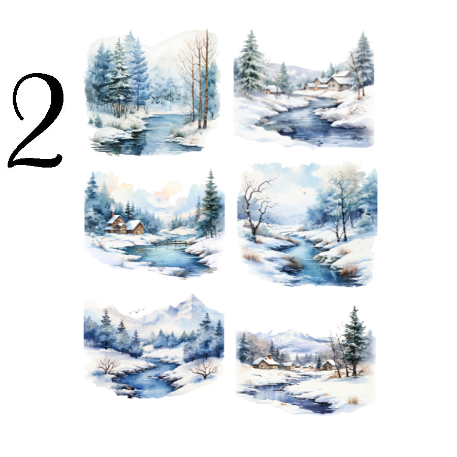 Winter Landscapes Sticker Sheet