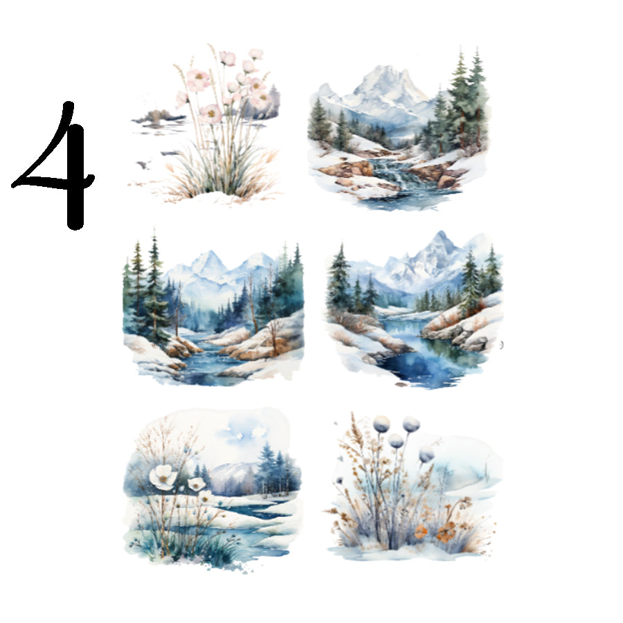 Winter Landscapes Sticker Sheet