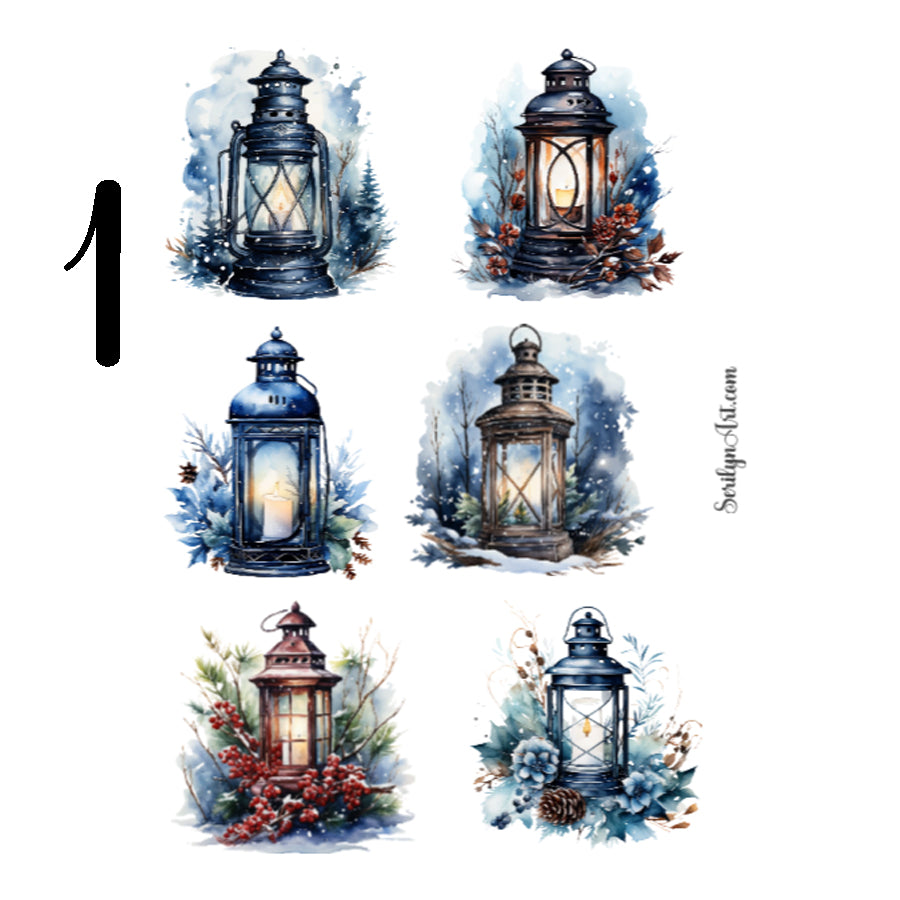 Winter Lanterns Sticker Sheet