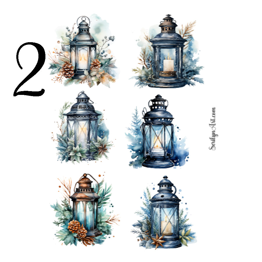Winter Lanterns Sticker Sheet