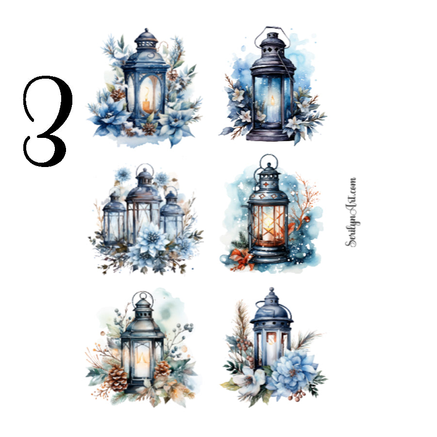 Winter Lanterns Sticker Sheet