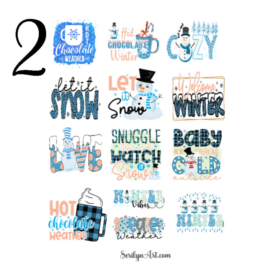 Winter Quotes Sticker Sheet