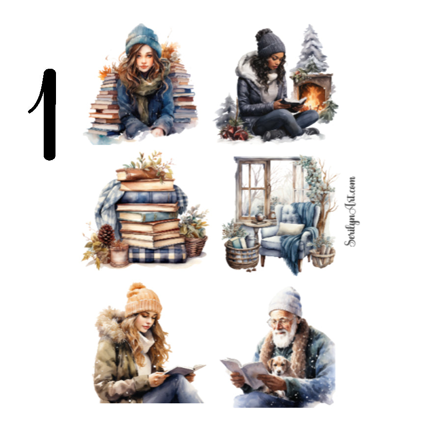 Winter Reading Sticker Sheet