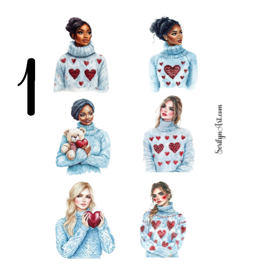 Winter Romance Sticker Sheet