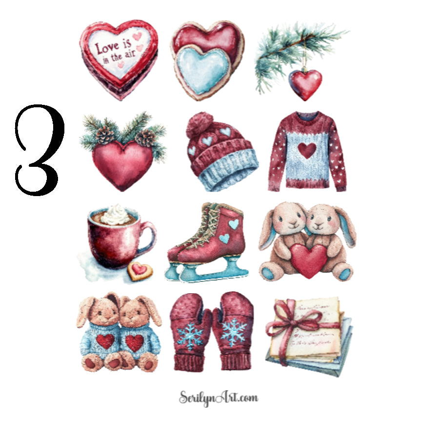 Winter Romance Sticker Sheet