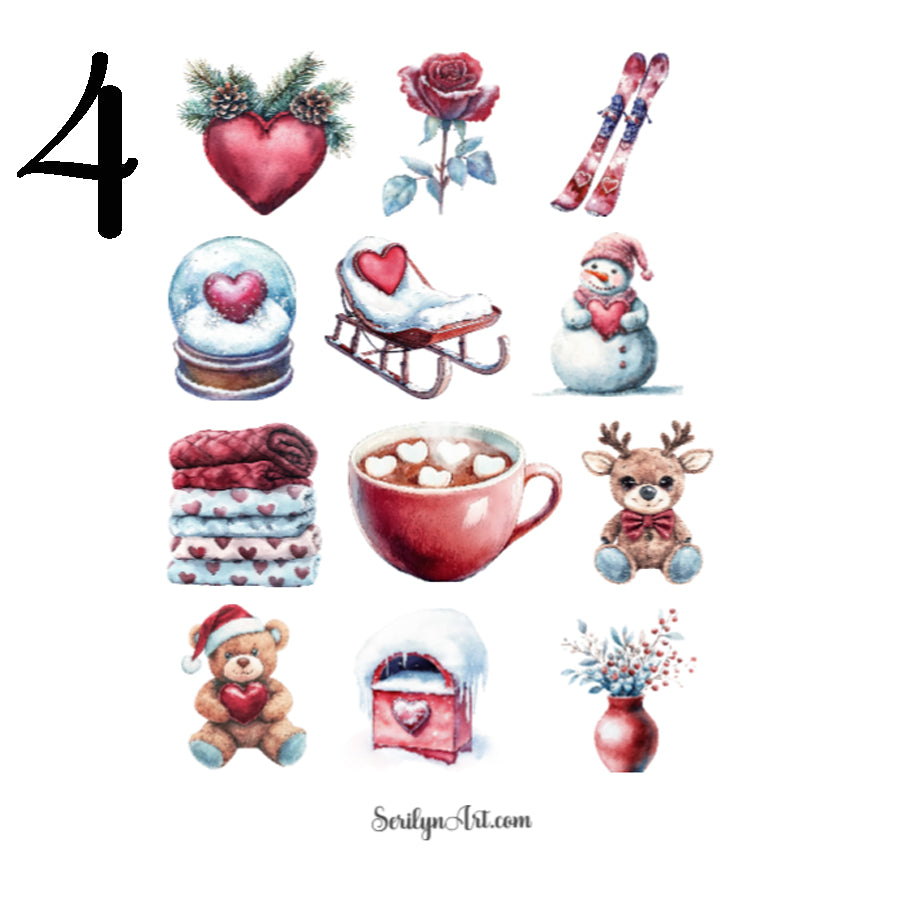 Winter Romance Sticker Sheet