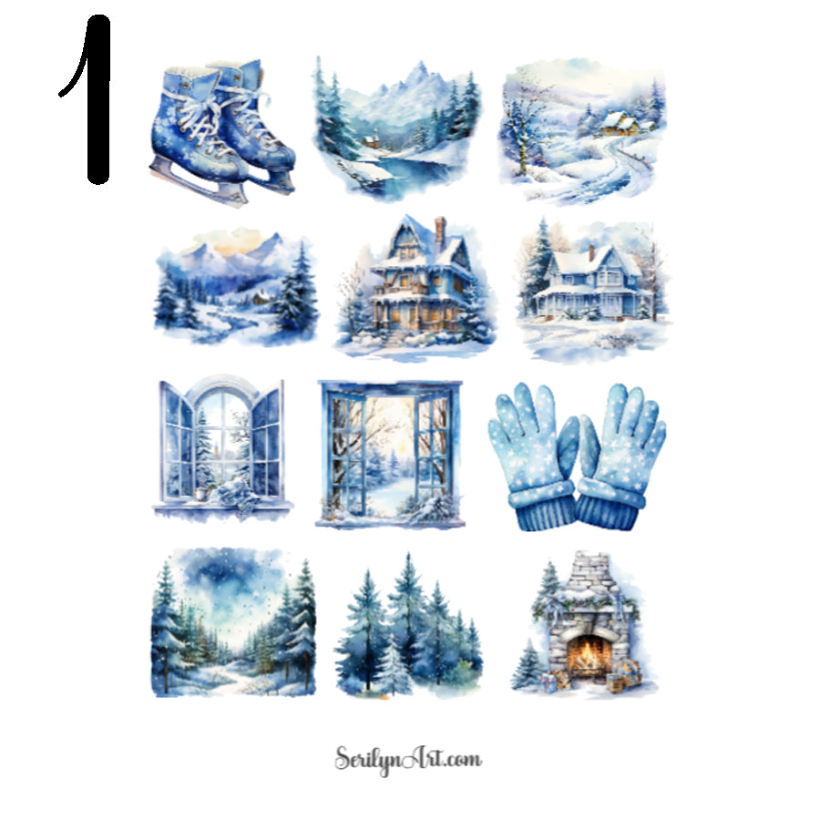 Winter Season Sticker Sheet