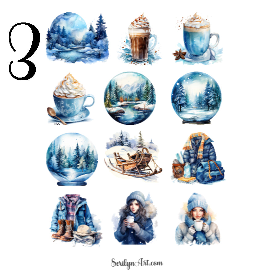 Winter Season Sticker Sheet