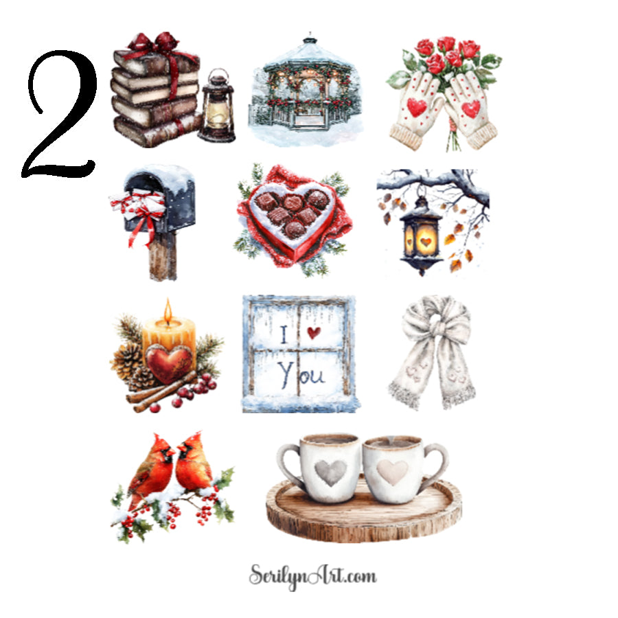 Winter Valentine Sticker Sheet