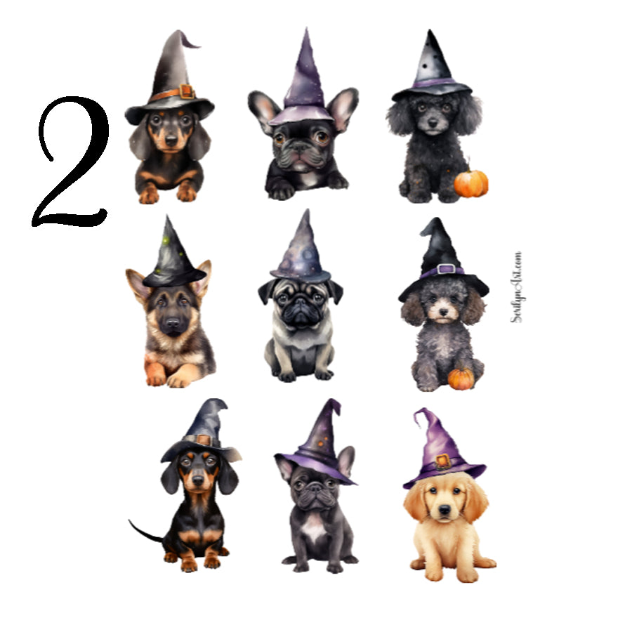 Witch Dogs Sticker Sheet