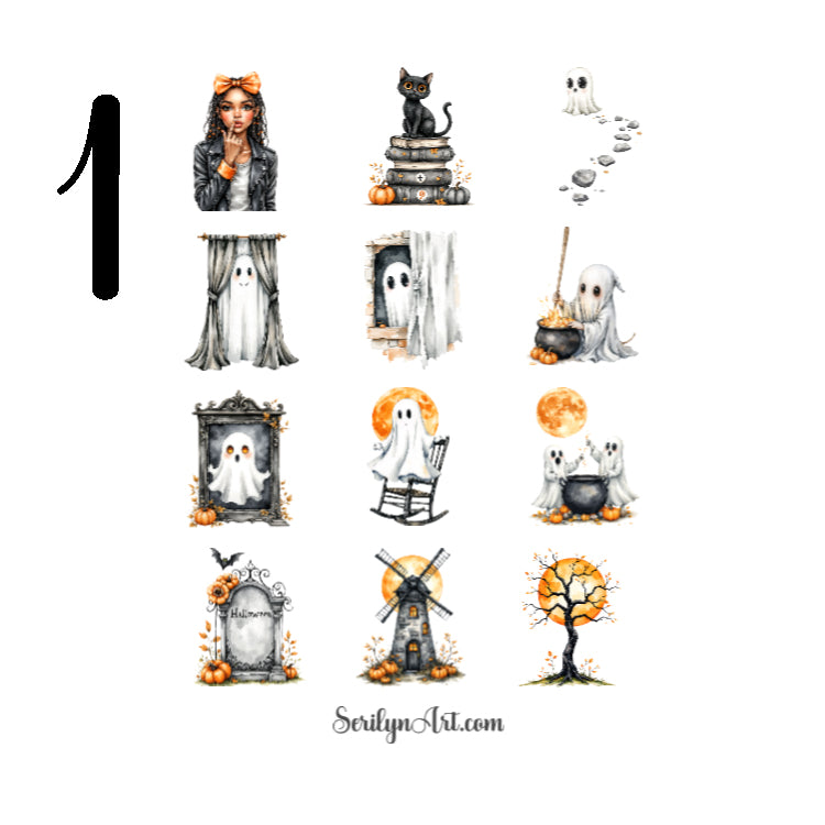 Witchy Ghosts Sticker Sheet
