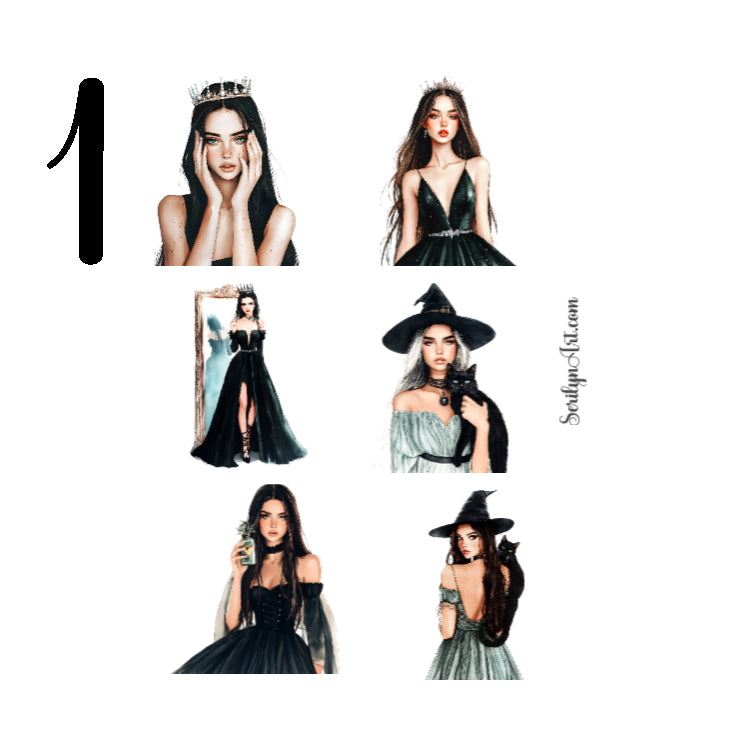 Witchy Princess Sticker Sheet