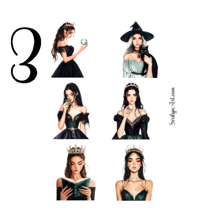 Witchy Princess Sticker Sheet