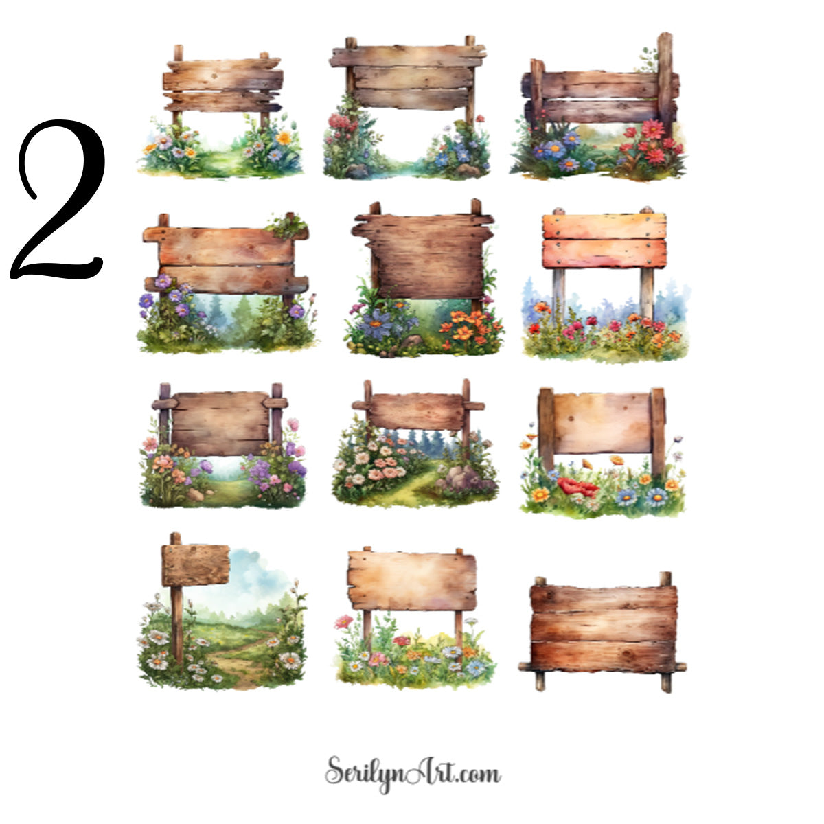 Wooden Signs Sticker Sheet