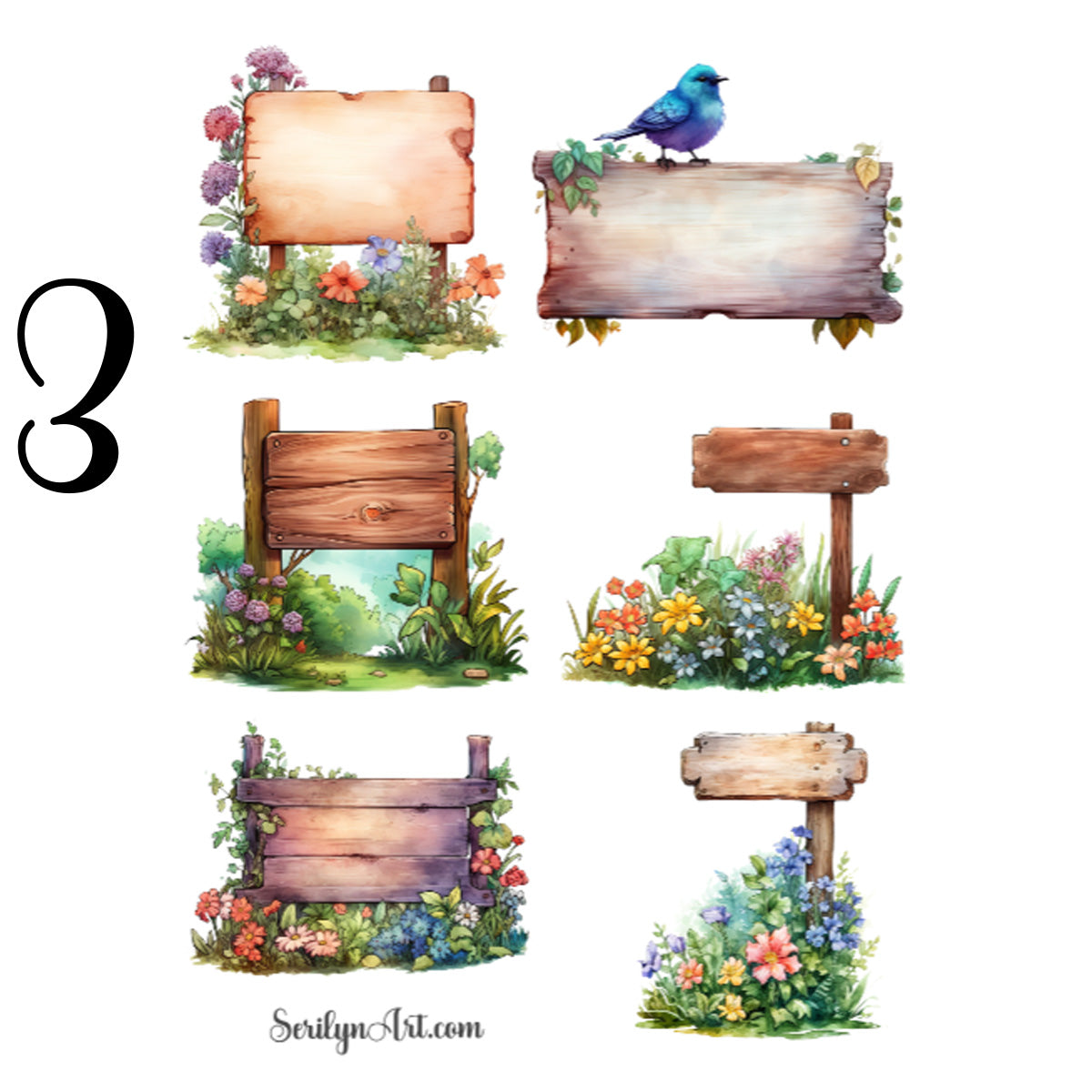 Wooden Signs Sticker Sheet