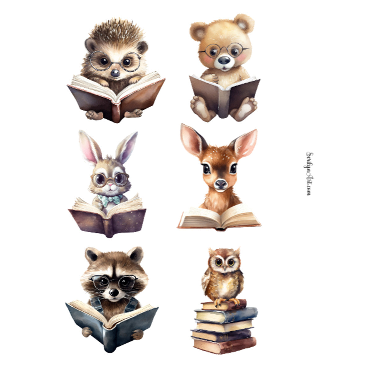 Woodland Bookworms Sticker Sheet