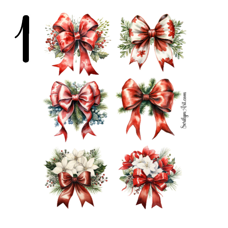 Christmas Bows Sticker Sheet