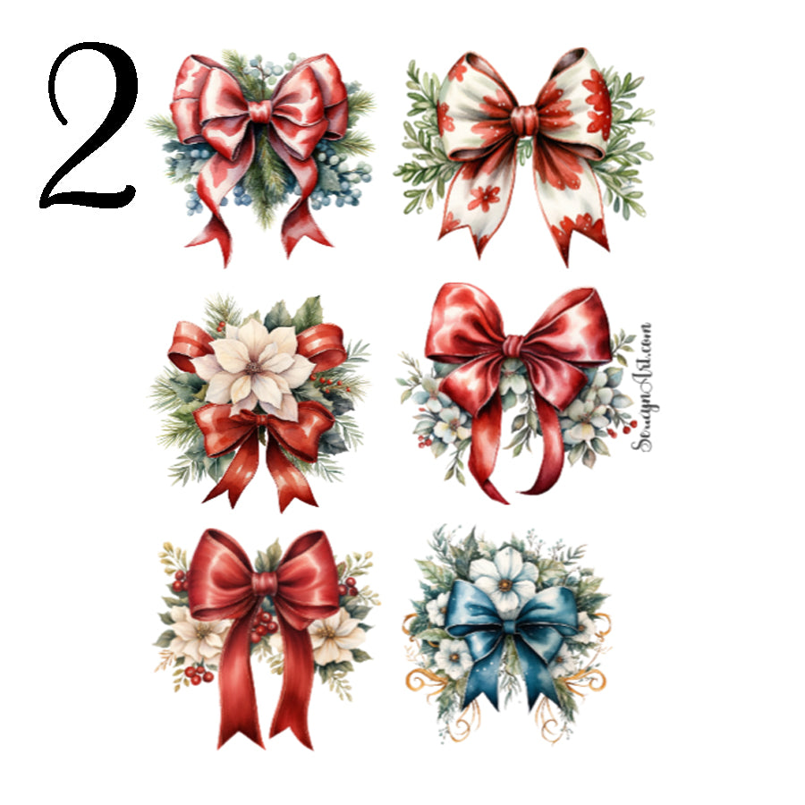 Christmas Bows Sticker Sheet