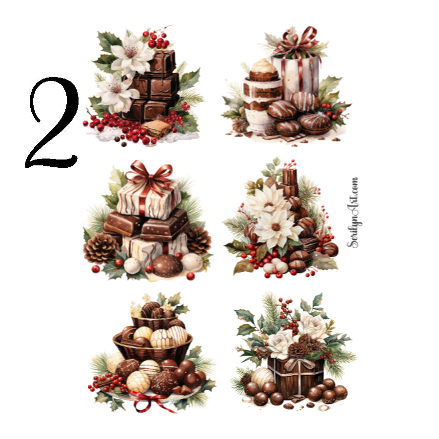 Christmas Chocolate Sticker Sheet