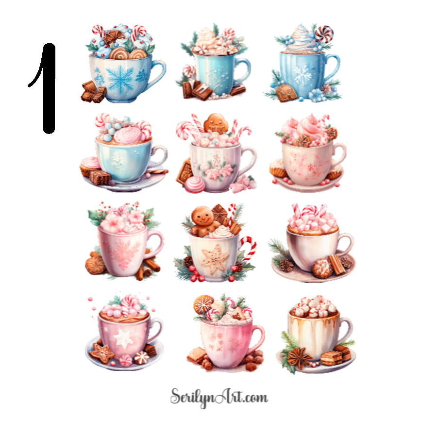Christmas Coffee Sticker Sheet