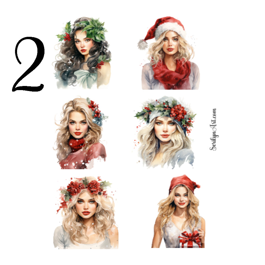 Christmas Girls Sticker Sheet
