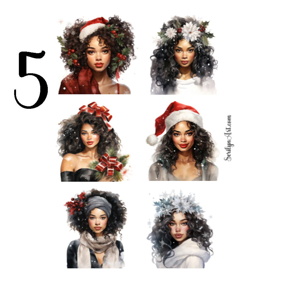 Christmas Girls Sticker Sheet