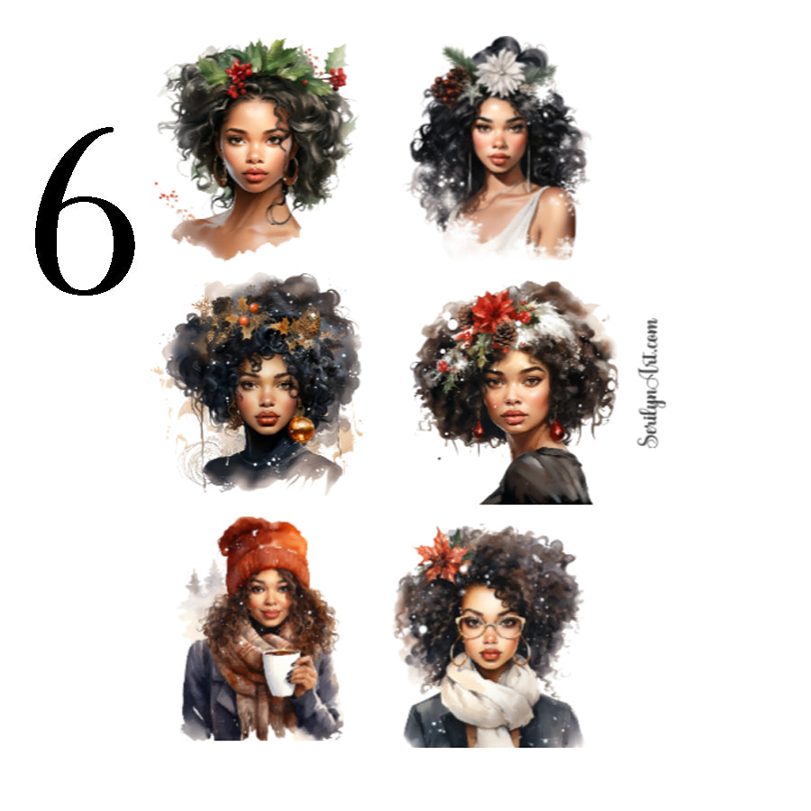 Christmas Girls Sticker Sheet