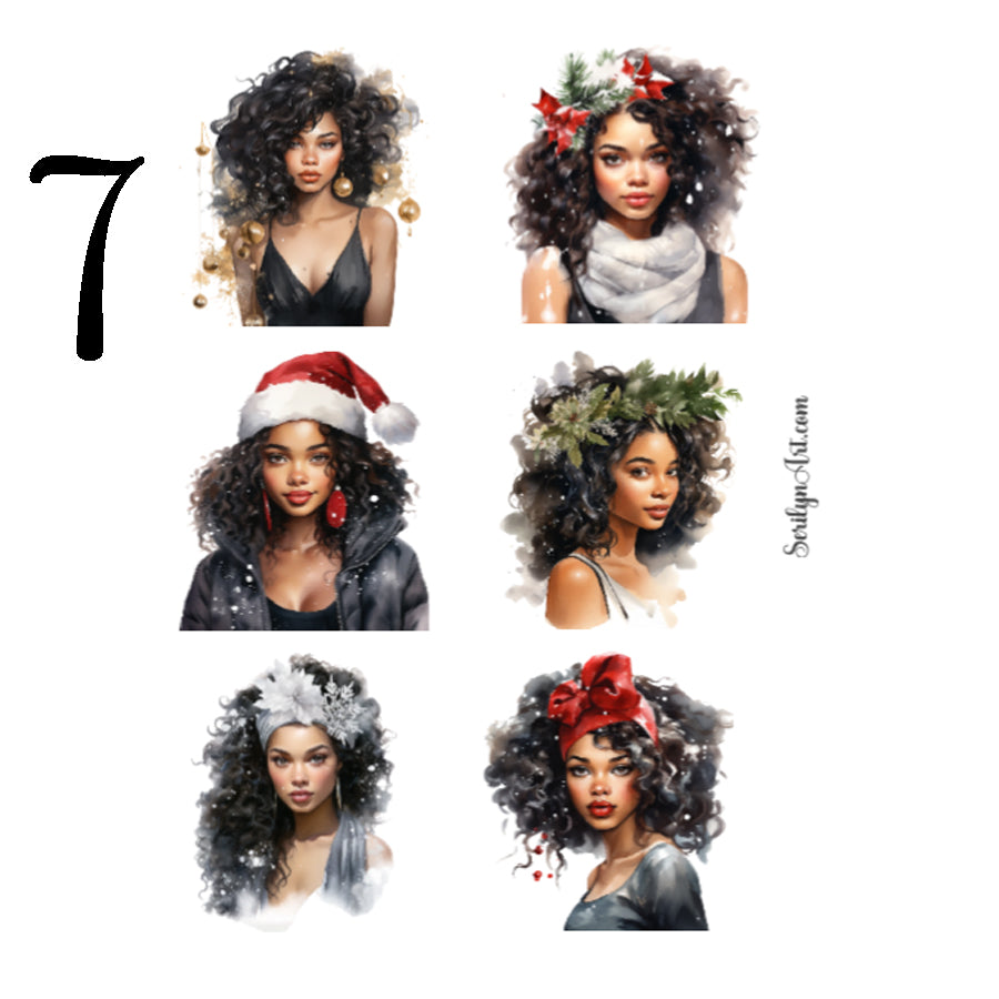 Christmas Girls Sticker Sheet