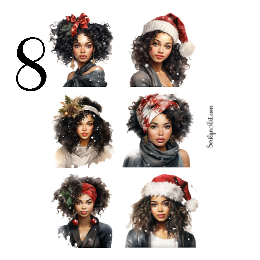 Christmas Girls Sticker Sheet