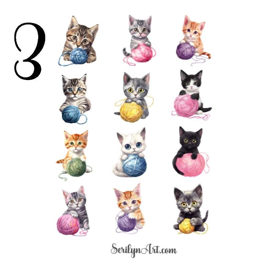 Yarn Kittens Sticker Sheet