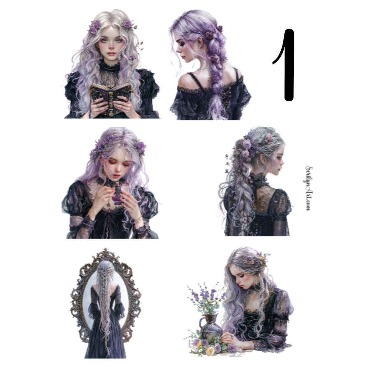 Young Witch Sticker Sheet