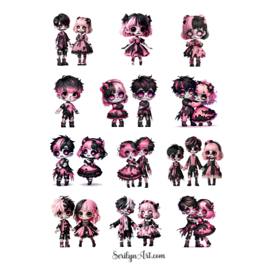 Zombie Kids Sticker Sheet