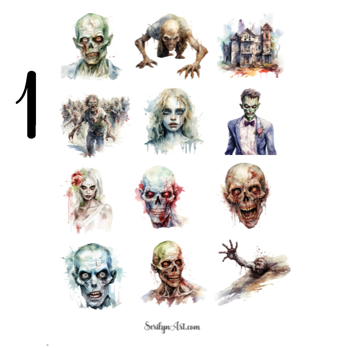 Zombie Zone Sticker Sheet